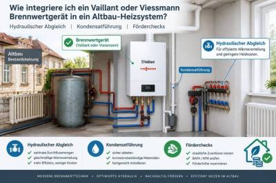 Wie integriere ich ein vaillant-oder viessmann-brennwertgerät in ein altbau-heizsystem: hydraulischer abgleich, kondensatführung und förderchecks