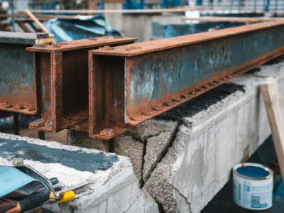 Wie repariere ich korrodierte stahlträger in sichtbaren decken: abtragen, passiver korrosionsschutz und passende lacksysteme