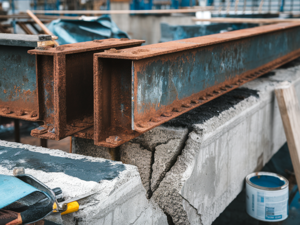 Wie repariere ich korrodierte stahlträger in sichtbaren decken: abtragen, passiver korrosionsschutz und passende lacksysteme
