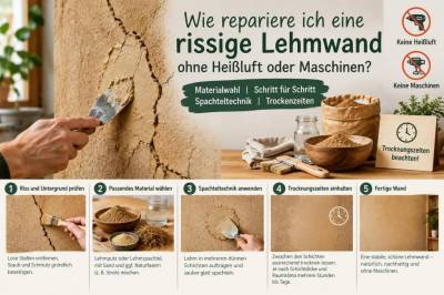 Wie repariere ich eine rissige lehmwand ohne Heißluft oder maschinen: materialwahl, schritt-für-schritt-spachteltechnik und trockenzeiten