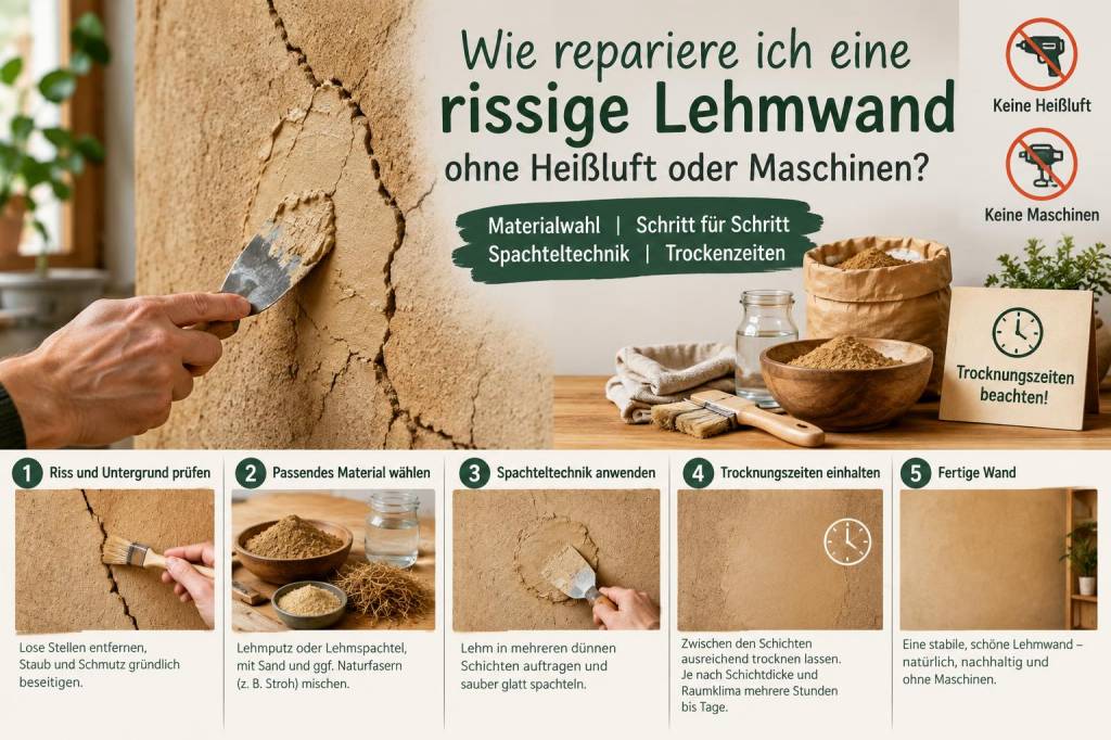 Wie repariere ich eine rissige lehmwand ohne Heißluft oder maschinen: materialwahl, schritt-für-schritt-spachteltechnik und trockenzeiten